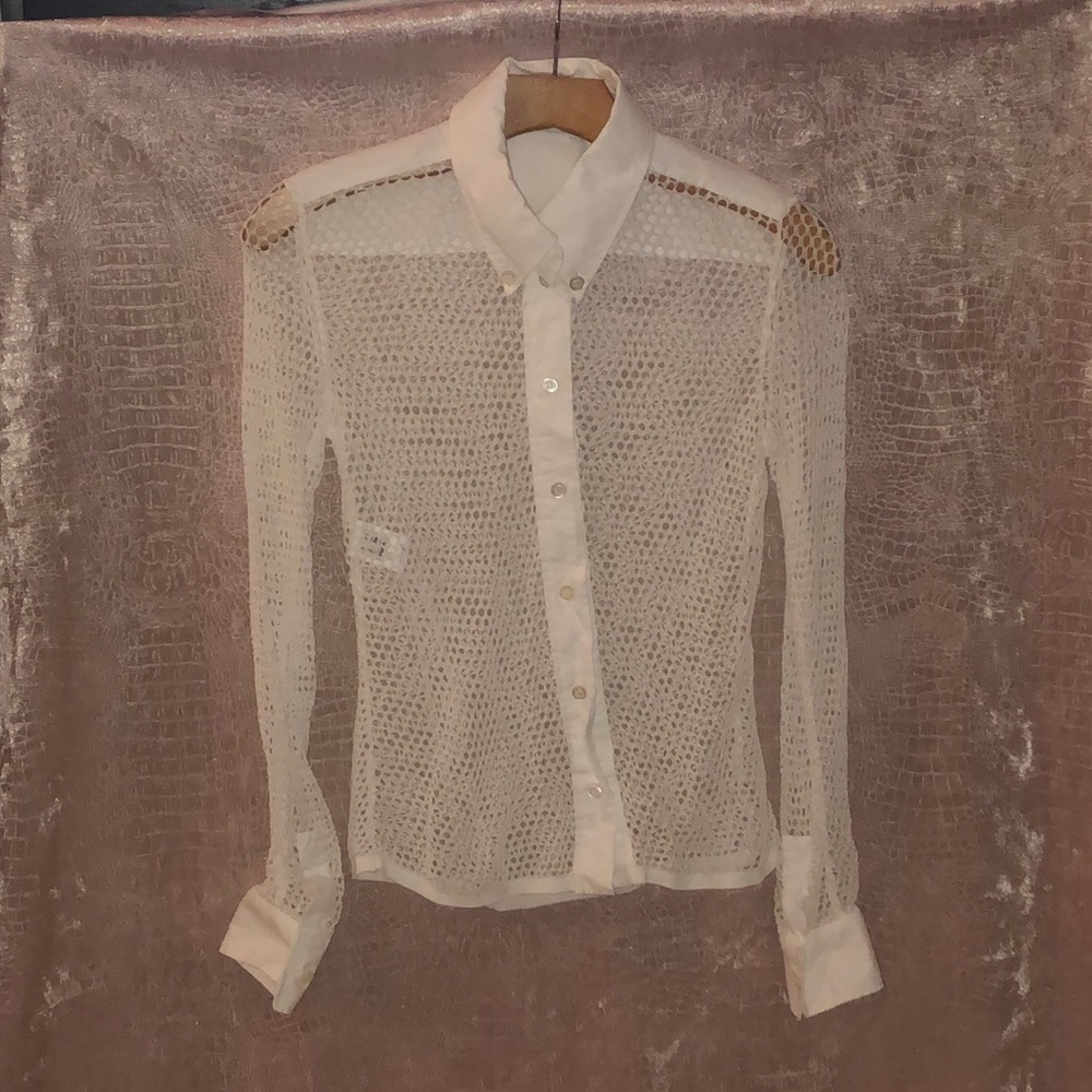 Moschino Cheap & Chic Netted Cotton Shirt. - Picture 2 of 8